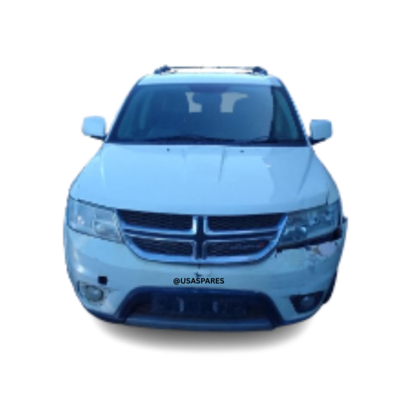 2013 Dodge Journey 3.6 being stripped for spare parts, showing engine, body panels, interior components, and mechanical parts ready for resale.