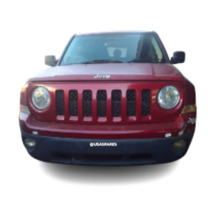 2014 Jeep Patriot 2.4 being stripped for spares, showing removed engine, body panels, interior parts, and mechanical components ready for resale.