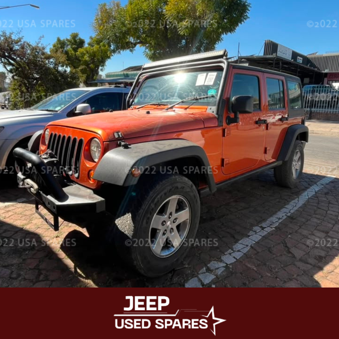 2011 Jeep Wrangler Rubicon 3.8 stripping for spares with genuine OEM used Jeep parts available, including engine components, automatic gearbox, suspension, steering, body panels, interior parts, electrical components, lights, mirrors, and accessories.